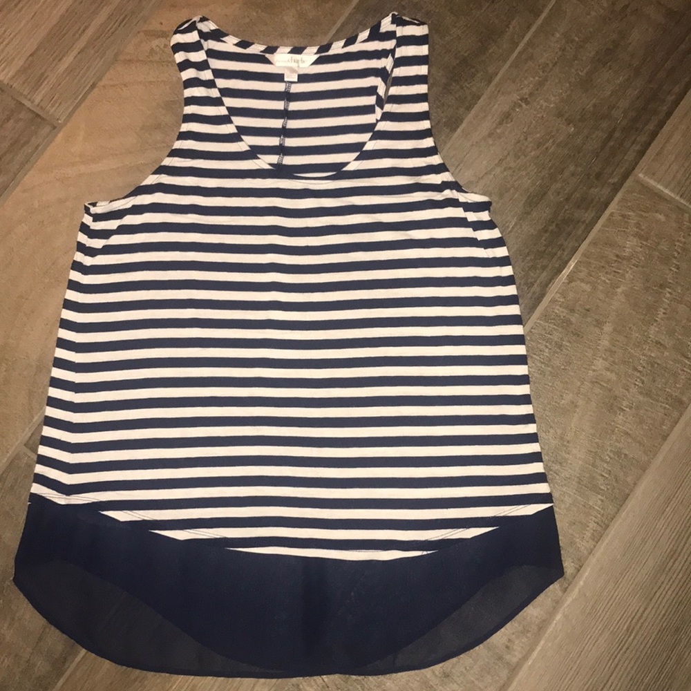 Navy Striped Tank